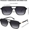 SOJOS Retro Aviator Sunglasses for Women Men - Image 3